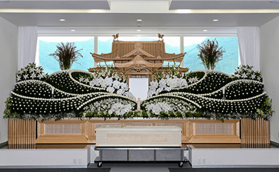 祭壇／白木祭壇・生花20尺